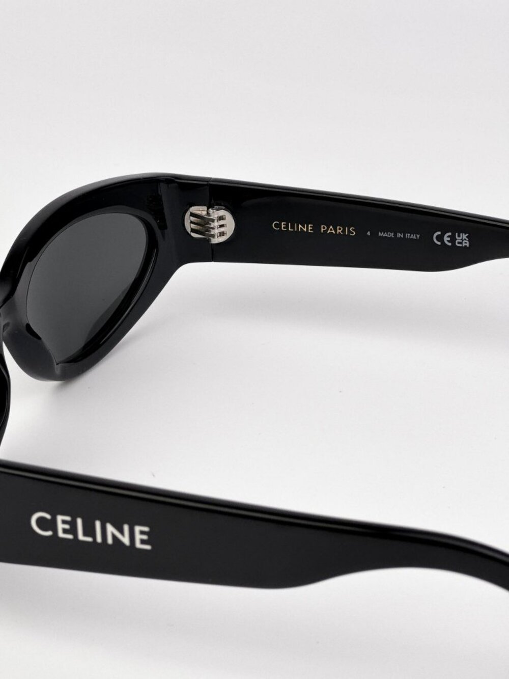 Celine CL40288I MONOCHROMS 01A Sunglasses – Black Grey Cat Eye NEW AUTHENTIC - Picture 7 of 11